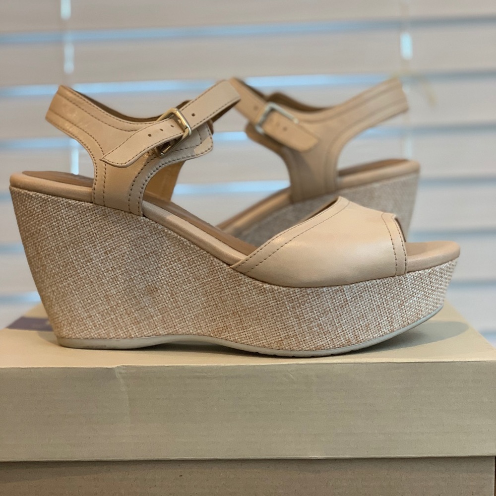 Clarks platform wedge sandals